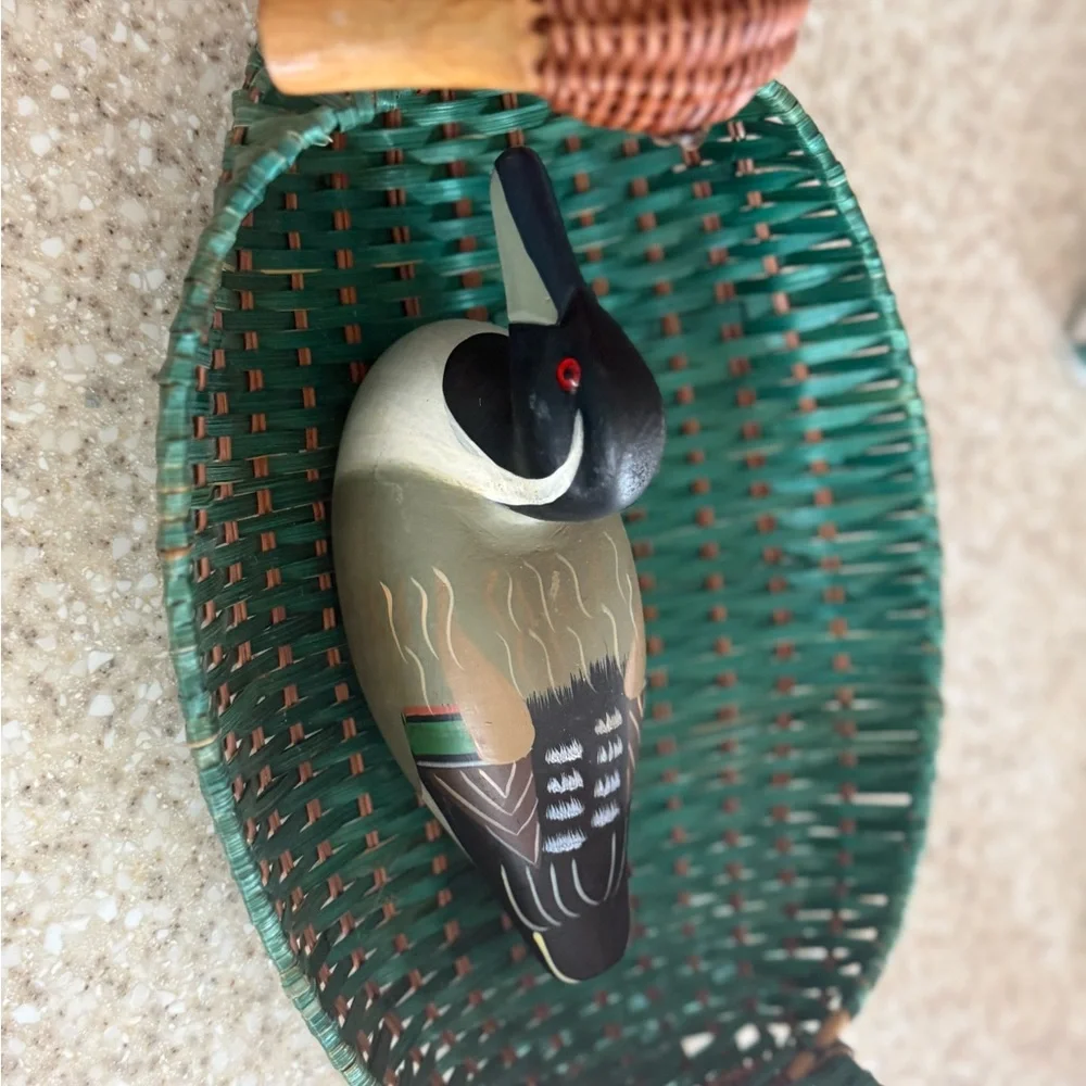 Mallard Duck Bundle! Basket, large duck, mini duck, notes canister